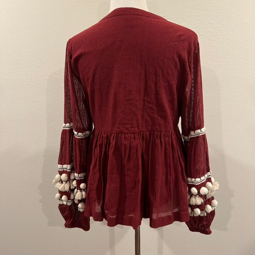 Anthropologie Vineet Bahl Nisha Peasant Top M - Picture 4 of 8